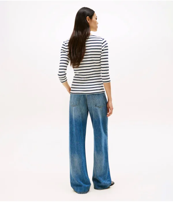 Новая блузка Коди Slim fit Tommy Hilfiger, бежевый — фото 3