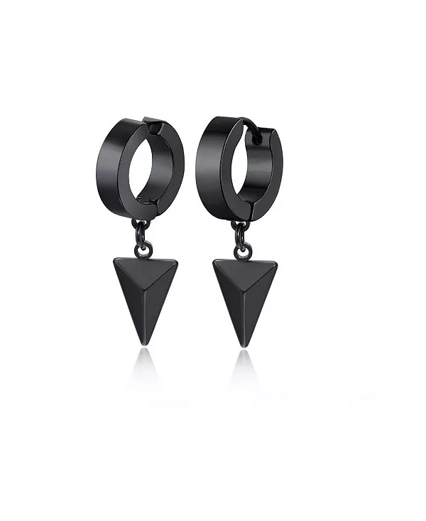 

Серьги-Кольца с треугольными подвесками из нержавеющей стали Metallo, black