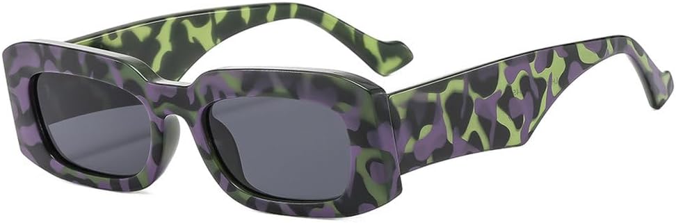 

Солнцезащитные очки прямоугольной формы 2027 года для мужчин и женщин, с широкими дужками, дорожные, винтажные, ретро, ​​с защитой от УФ-излучения UV400 MTZJH, Mottling