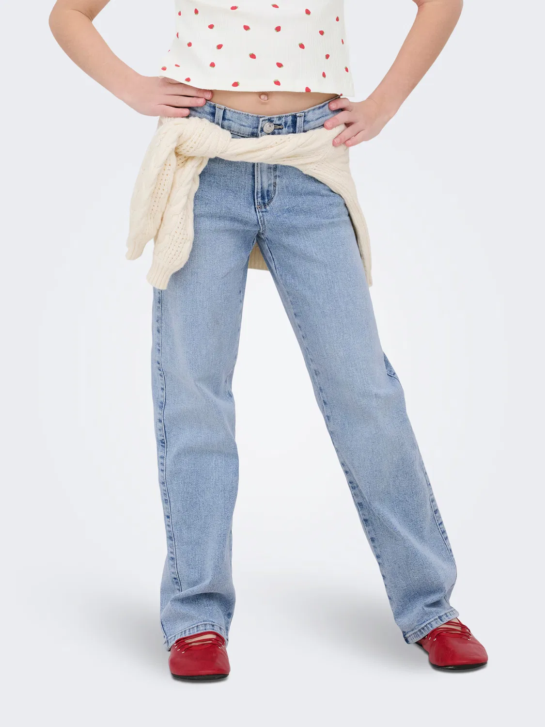 Широкие джинсы 'KOGBlair' Only Girls, Light Blue — фото 3