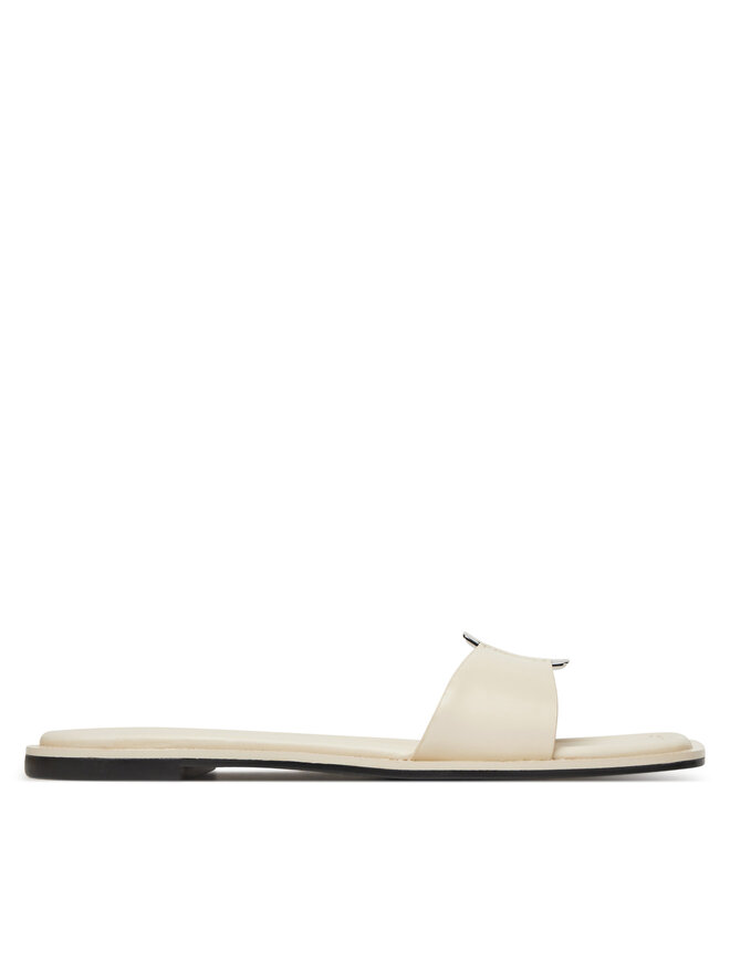 Мюли Flat Slide W/Ck Hw Big - Lth HW0HW02482 Calvin Klein, экрю