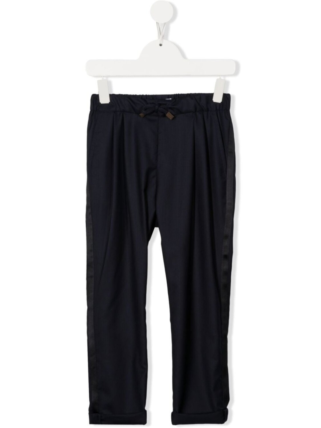 

Brunello Cucinelli Kids узкие брюки средней посадки, синий
