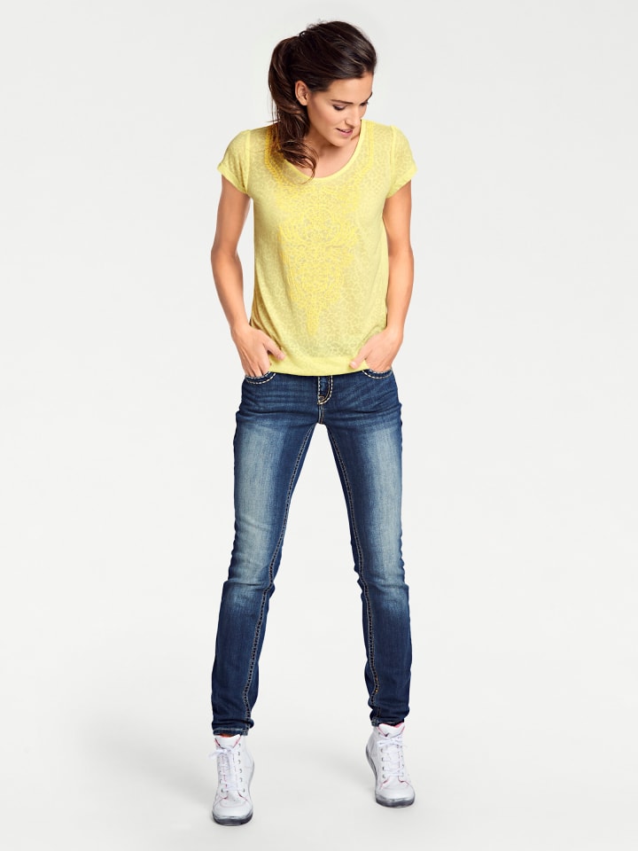 

Рубашка с короткими рукавами желтого цвета Heine