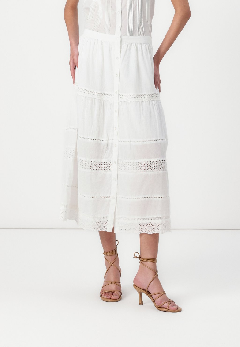 

Юбка макси TRIM MAXI SKIRT GAP, кремовый