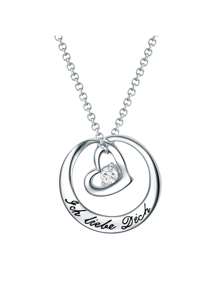 

Rafaela Donata Колье в форме сердца из латуни и серебряных стеклянных кристаллов