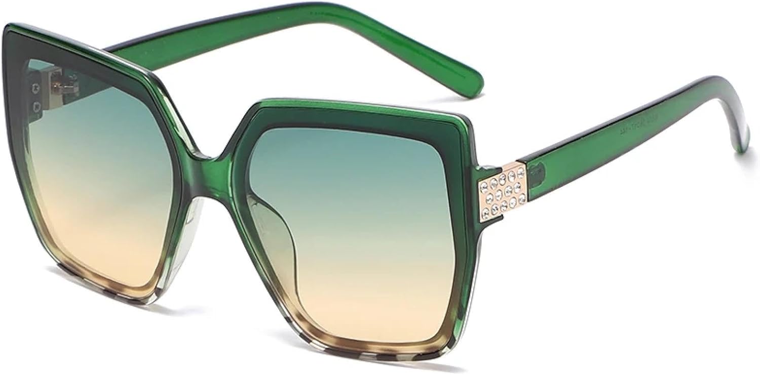 

Солнцезащитные очки с защитой от УФ-излучения UV400 | Градиентная бриллиантовая отделка | Для женщин и мужчин, для занятий спортом на открытом воздухе и вождения DSVIGF, Green