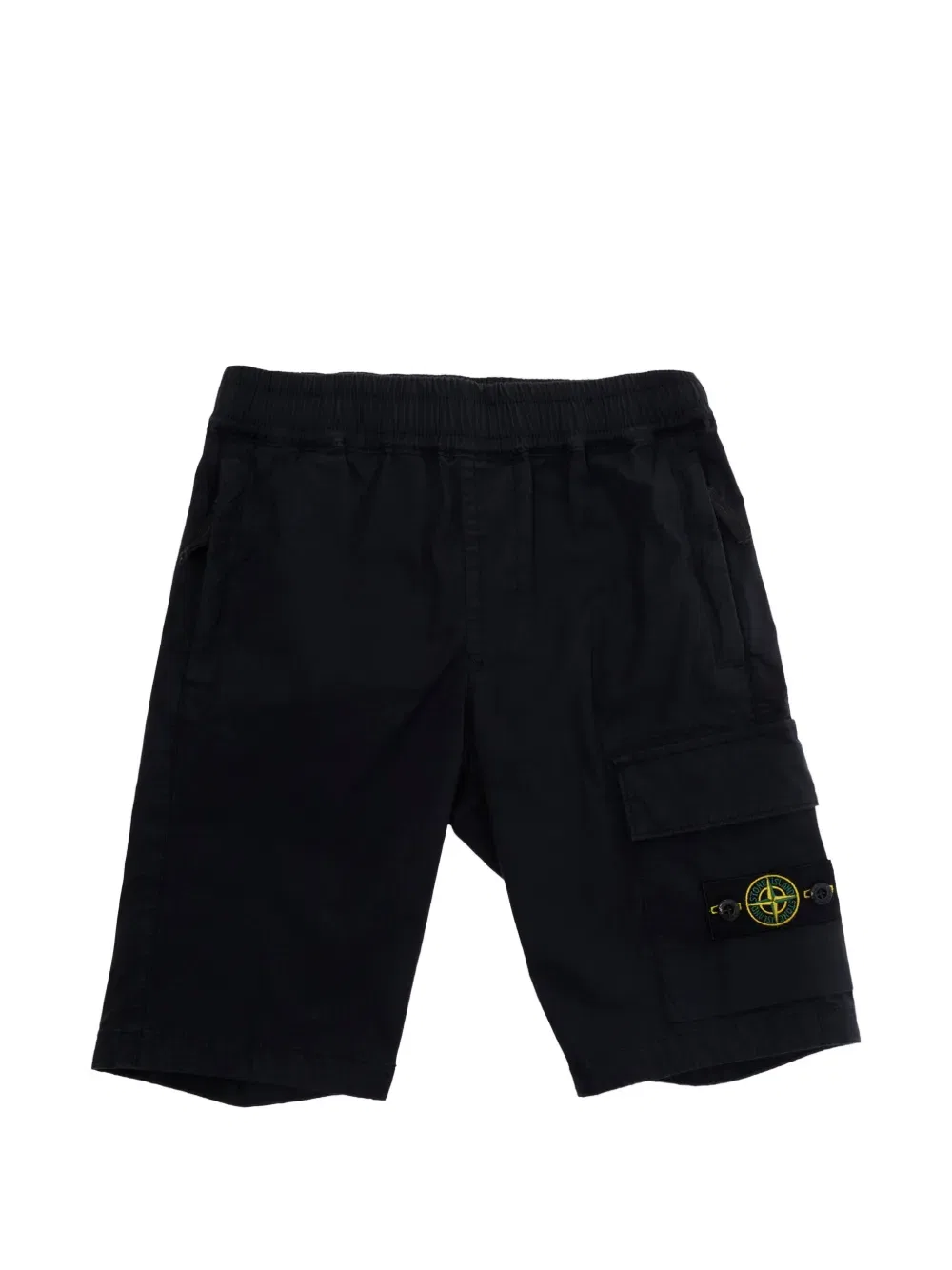 Шорты с аппликацией в стиле карго Stone Island Junior, синий