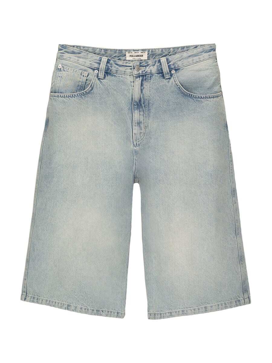 

Джинсовые шорты Pull&Bear Loose fit Jeans, светло-синий