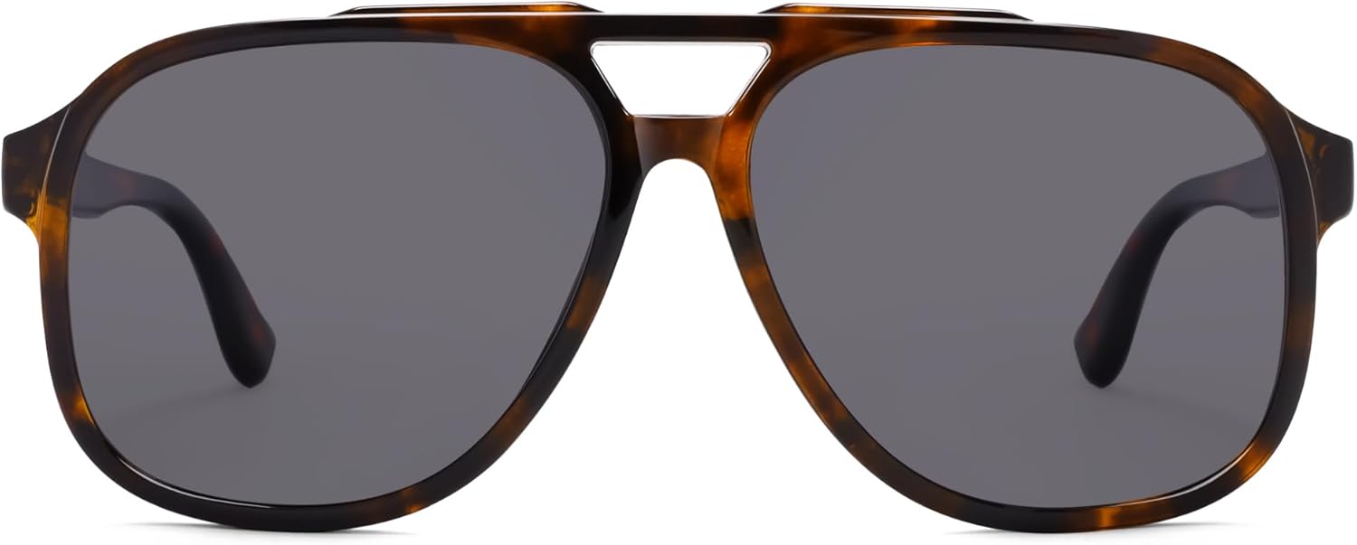 

Солнцезащитные очки-авиаторы VANLINKER в стиле ретро, ​​поляризованные, квадратной формы, для женщин и мужчин, классические, винтажные, 70-х годов, модные, увеличенного размера, VL9878, C3-tortoise Frame/Grey Lens