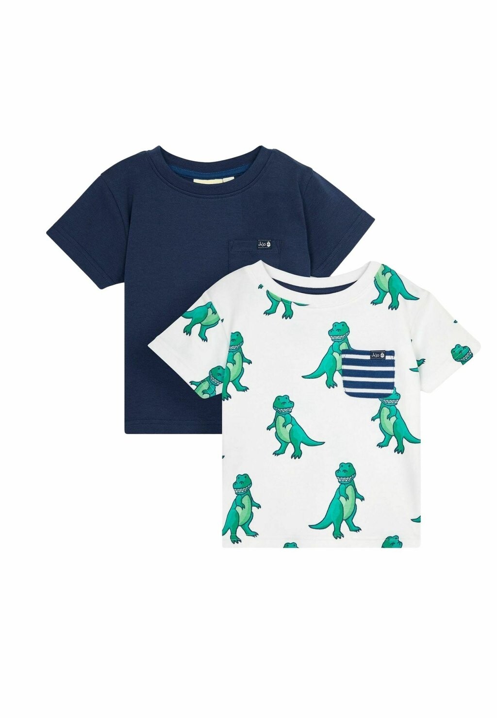 

Футболка с принтом T-REX 2 PACK REGULAR FIT JoJo Maman Bébé, цвет white trex