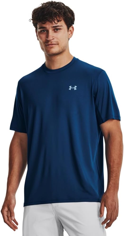 

Мужская трикотажная футболка Drift Tide Knit с коротким рукавом от Under Armour, (426) Varsity Blue/Blizzard, Синий, Мужская трикотажная футболка Drift Tide Knit с коротким рукавом от Under Armour, (426) Varsity Blue/Blizzard