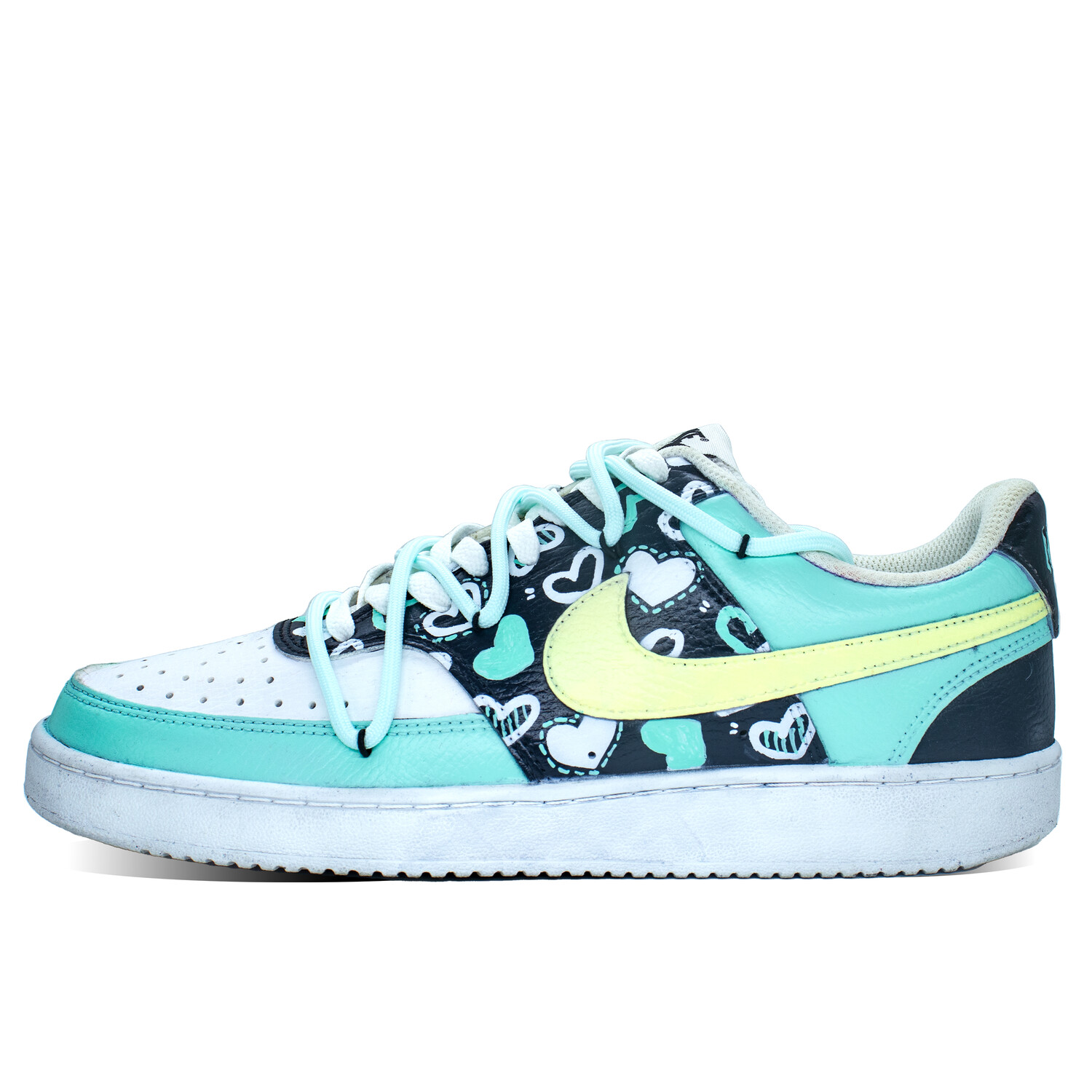 

Кроссовки Nike Court Vision 1 Skateboard Shoes Men Low-Top White/Green, зеленый