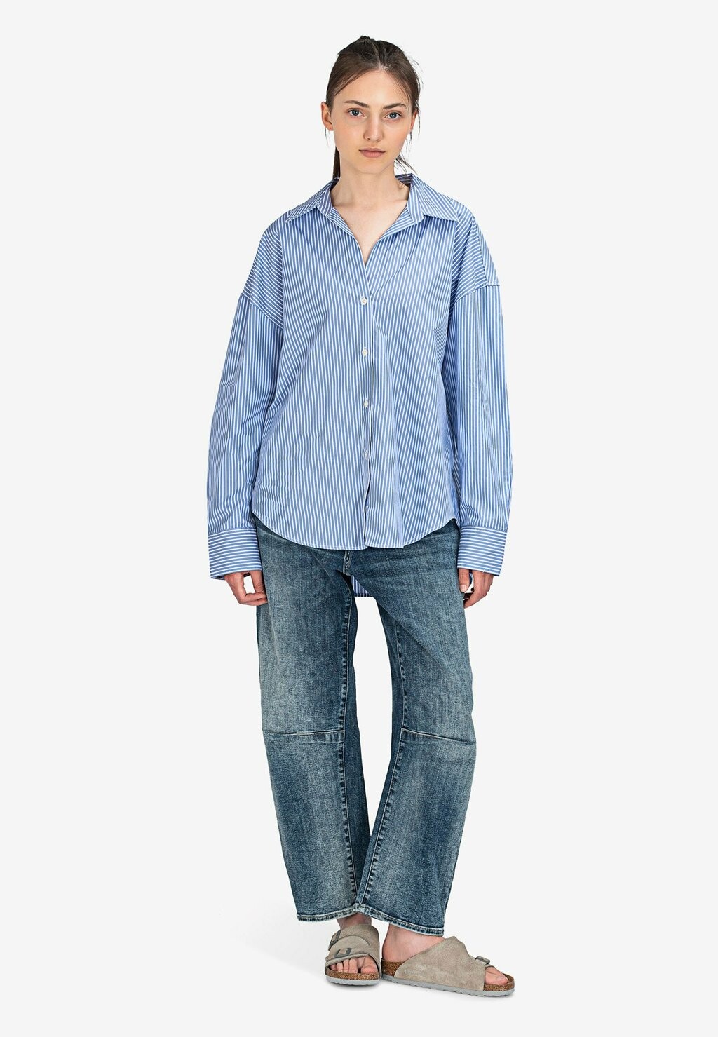 

Блузка на пуговицах DROP SHOULDER True Religion, синий