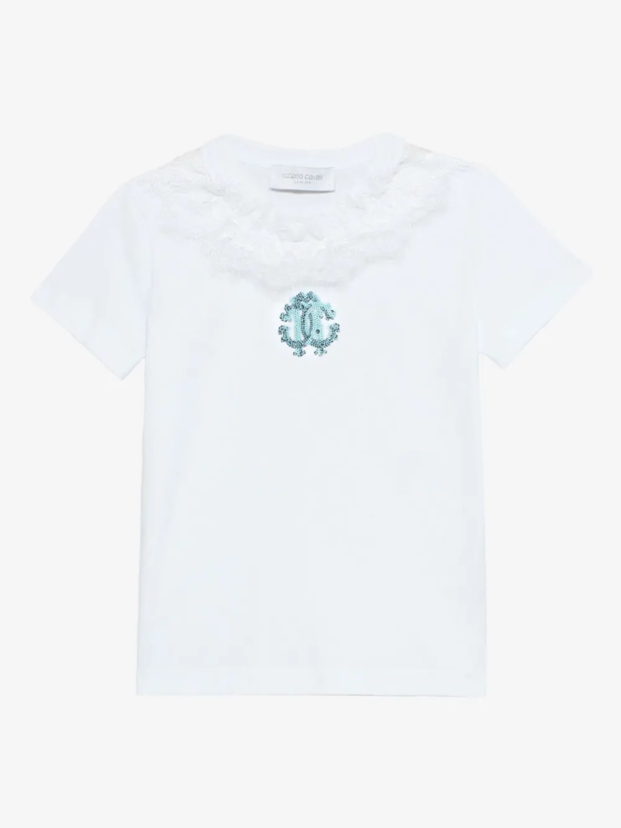 

Футболка с логотипом Roberto Cavalli Junior, белый