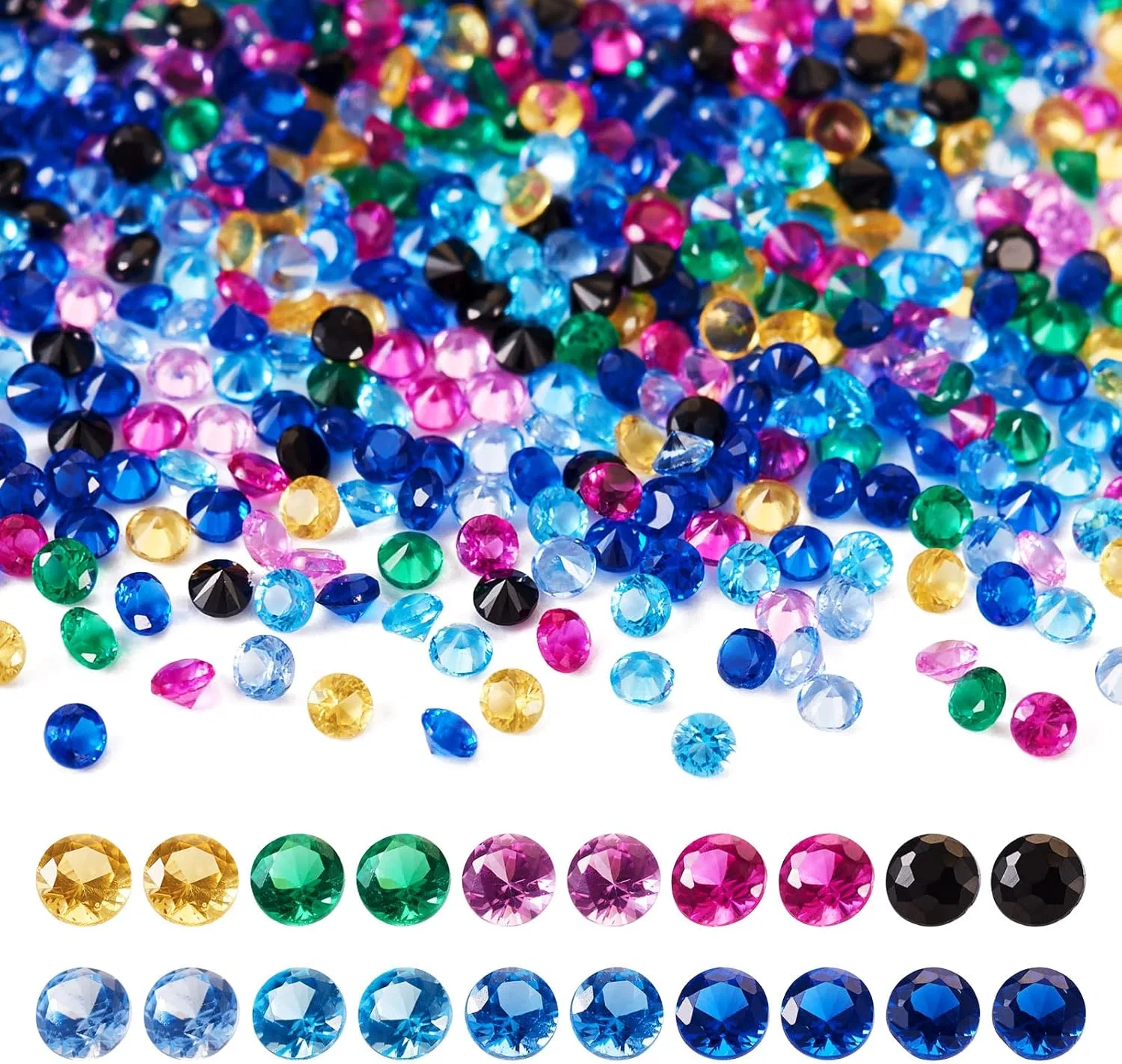 1000 шт. фианитов для нейл-арта и украшений Craftora, 10 Colours