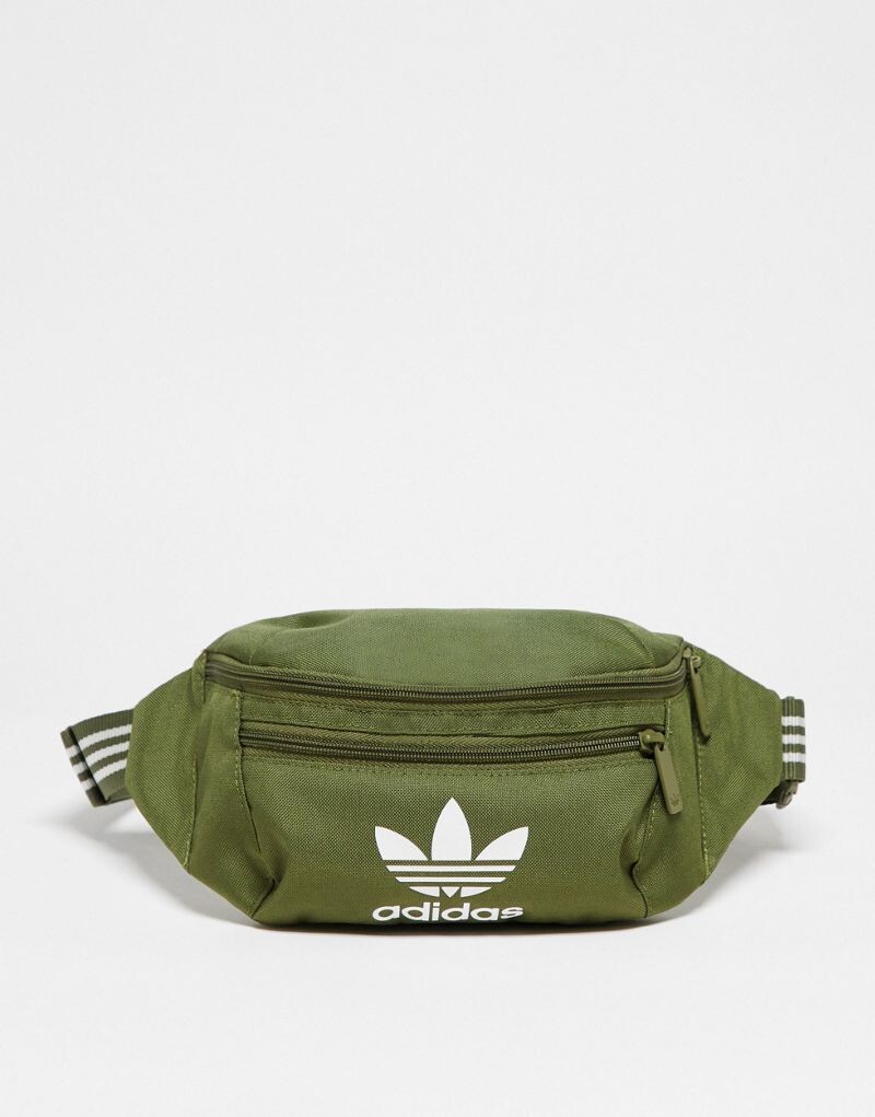 

Оливковая поясная сумка adidas Adicolor