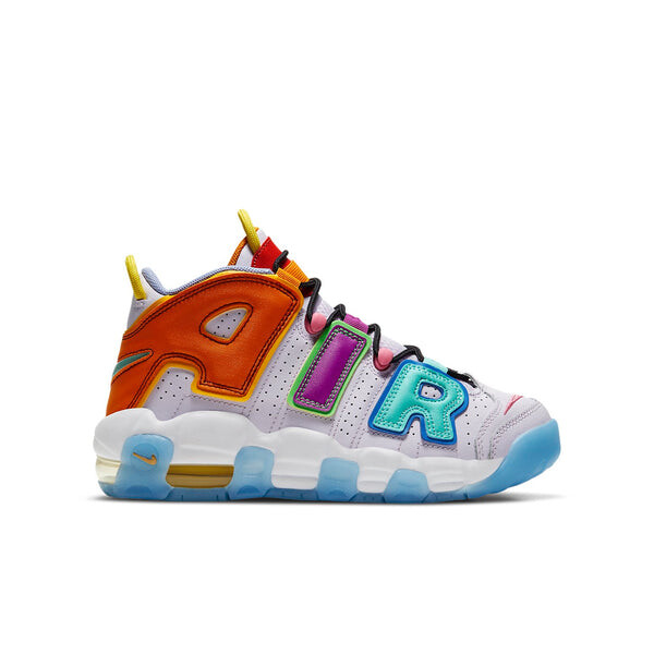 Кроссовки air more uptempo orange/blue/purple Nike, синий — фото 2