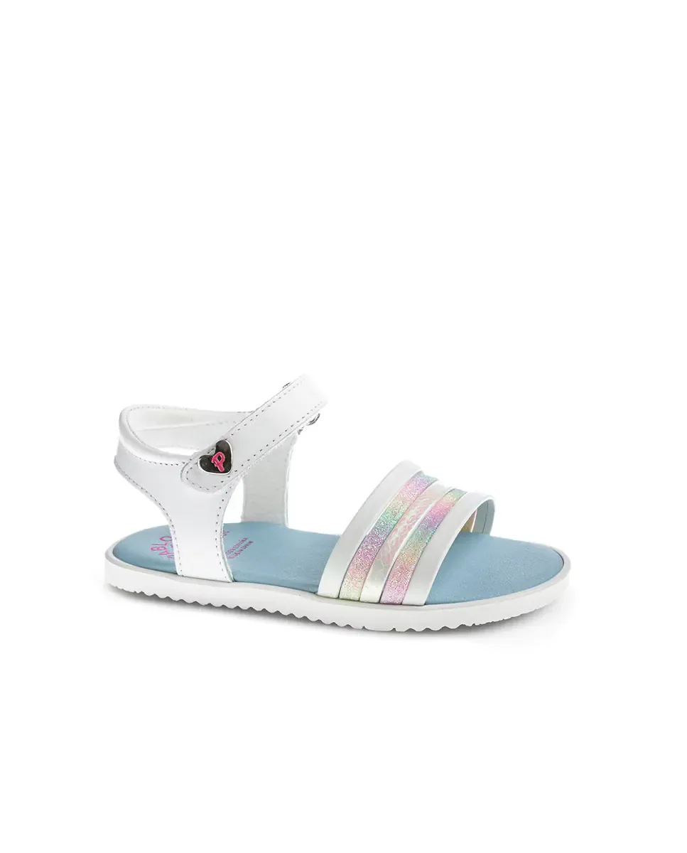 Открытые детские сандалии barefoot с липучкой Pablosky, белый