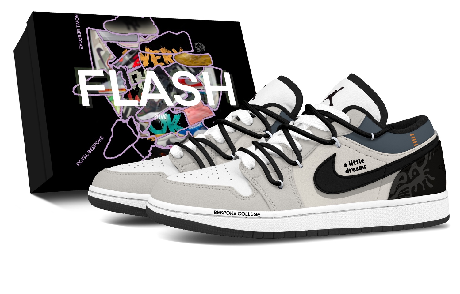 

Jordan Винтажные баскетбольные кроссовки Air 1, унисекс, низкие, черно-белый, кофейного цвета