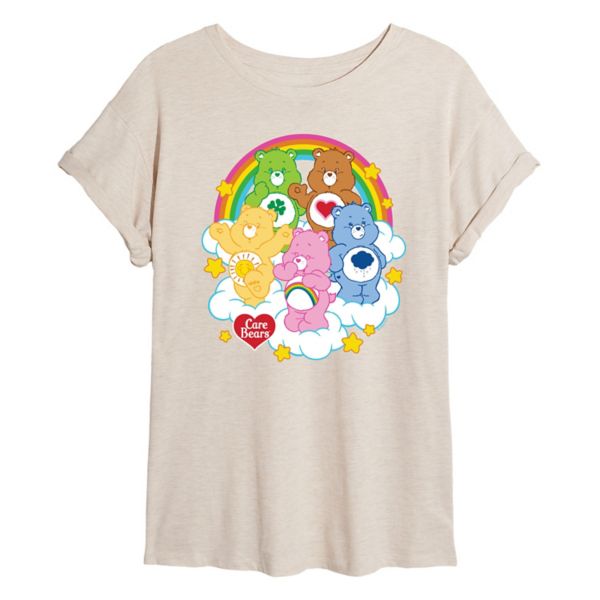 

Детская футболка оверсайз с принтом Care Bears Licensed Character, бежевый