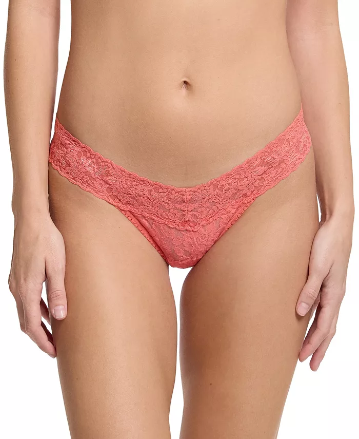 

Женские фирменные кружевные стринги с низкой посадкой Hanky Panky, оранжевый