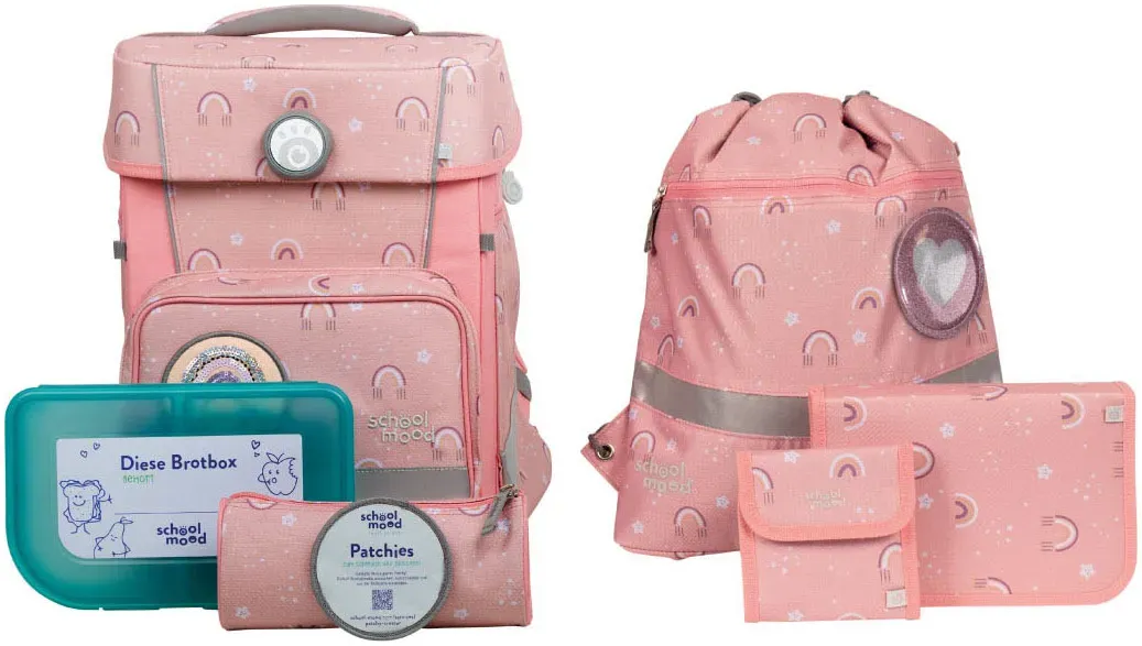 

Школьная сумка SCHOOL-MOOD "Champion Maxx, Nordic Collection, Rainbow", световозвращающие поверхности, из переработанного материала, цвет Rainbow