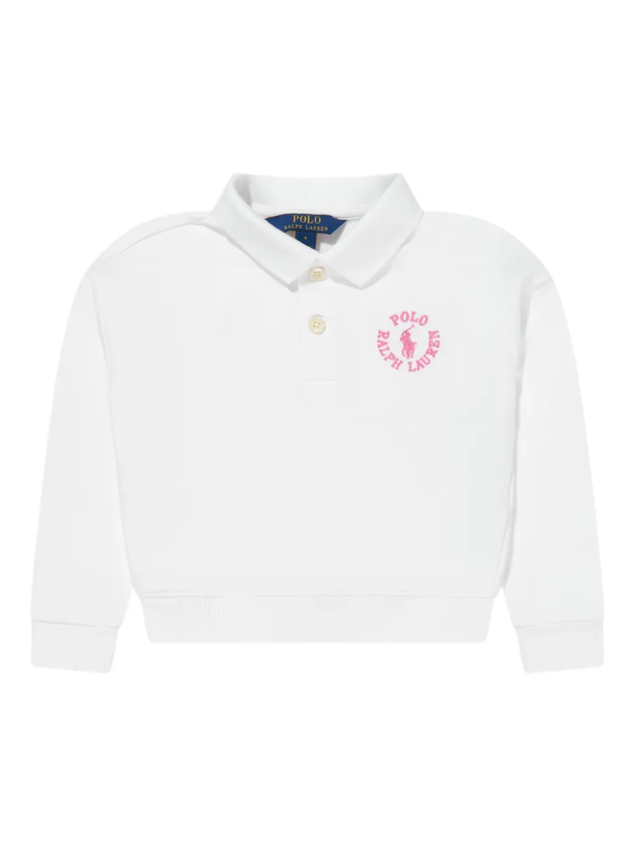 

Рубашка поло с вышитым логотипом POLO RALPH LAUREN KIDS, белый