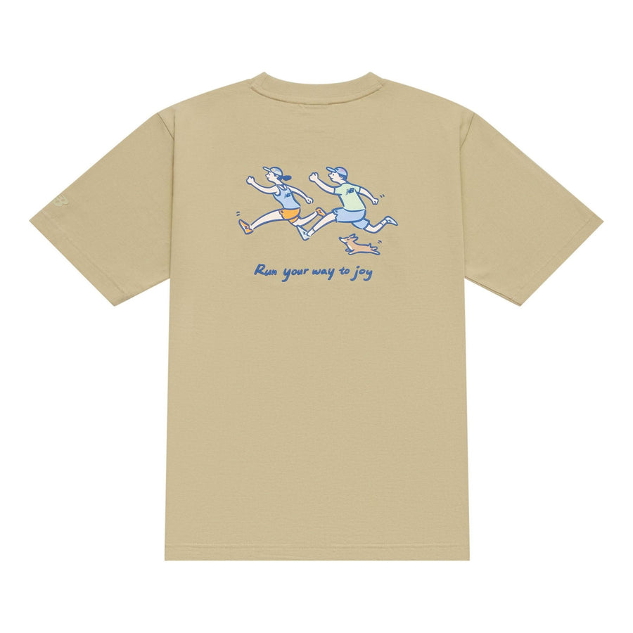 

Футболка New Balance Running Graphic T-Shirt 'Tan', желто-коричневый