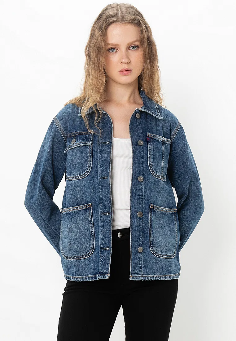 Джинсовая куртка, деним, Emb Superdry, синий