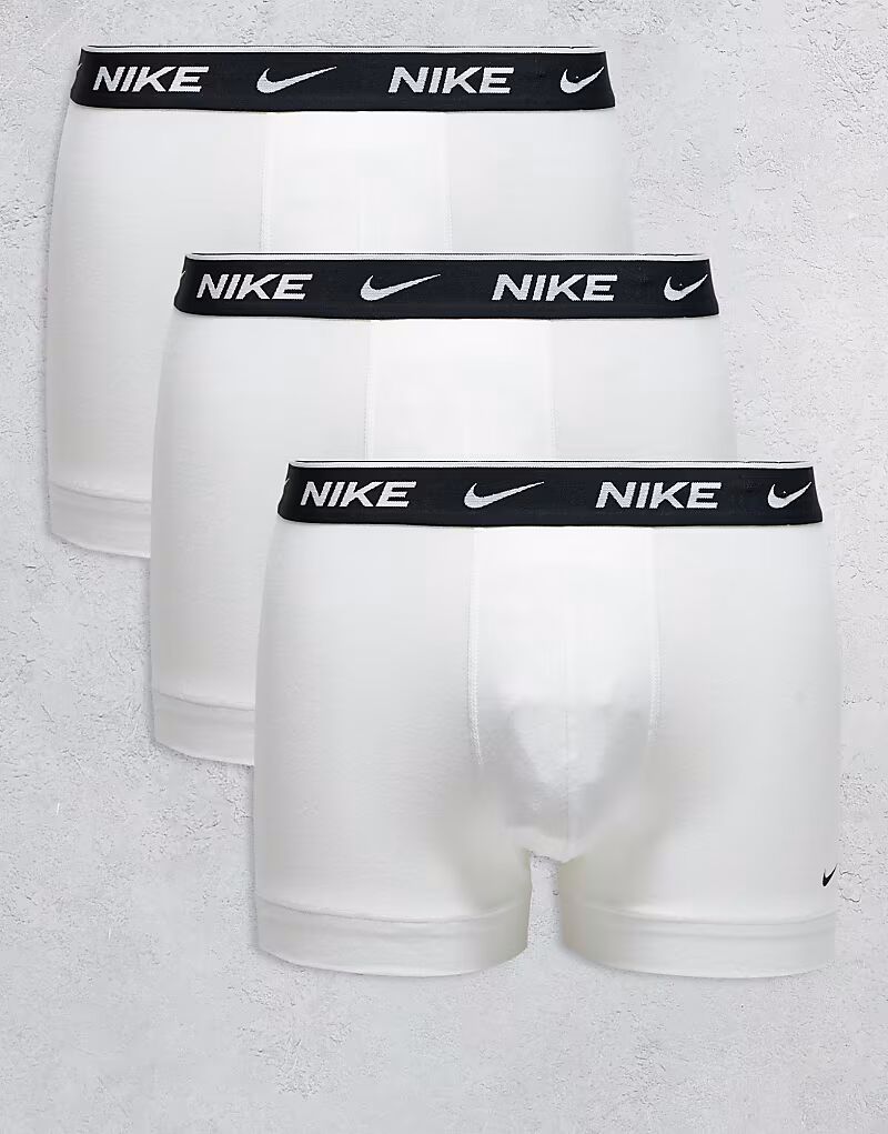 

Комплект из 3 трусов-боксеров Nike из эластичного хлопка белого цвета