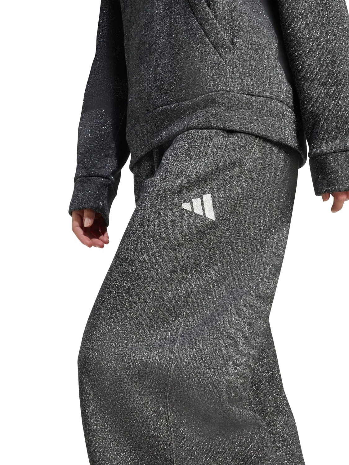 Adidas Sportswear Широкие спортивные штаны 'ALL SZN' в крапчатом черном цвете — фото 4