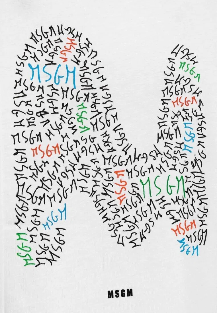 Футболка, хлопок, для детей Msgm, белый — фото 3