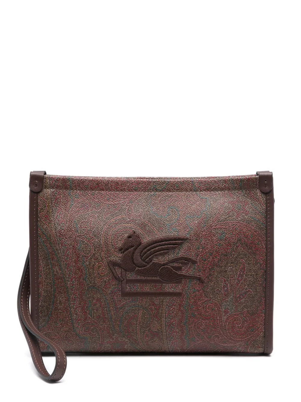 

Клатч с принтом пейсли ETRO, коричневый