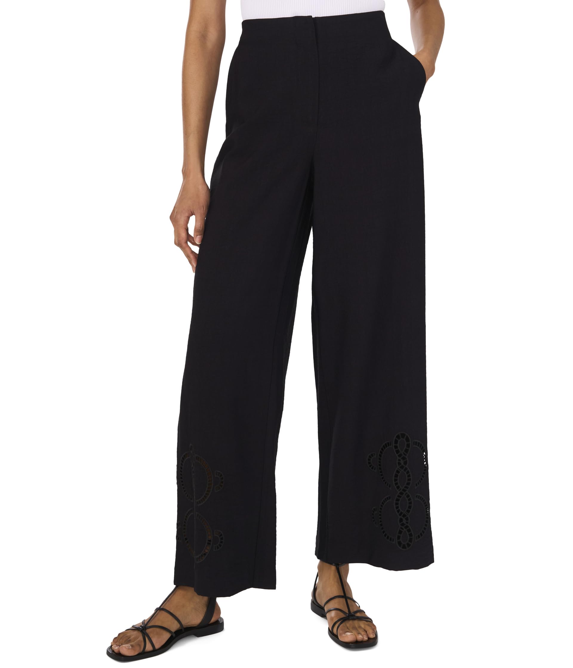 

Брюки Vince Camuto Wide Leg Side Pocket Trim Deta, Rich Black