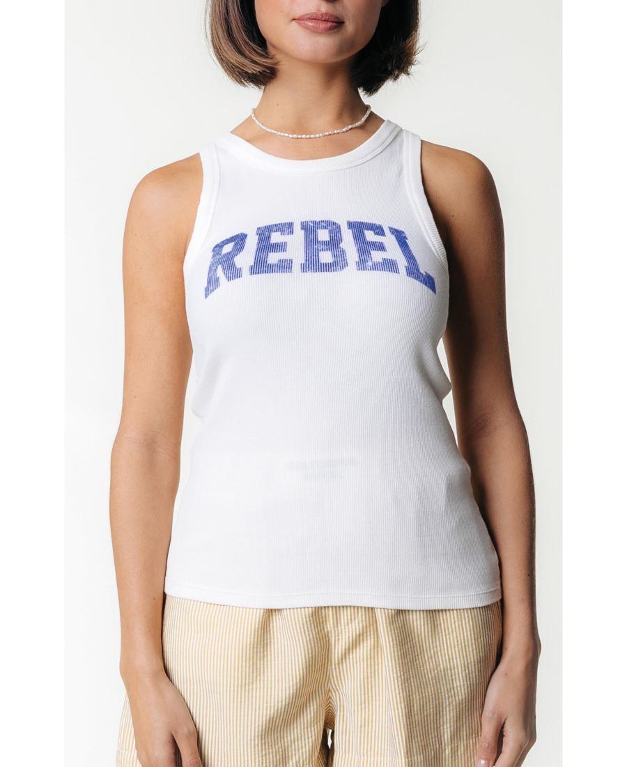 

Женская майка Sachi Rebel в рубчик Colourful Rebel, No Color