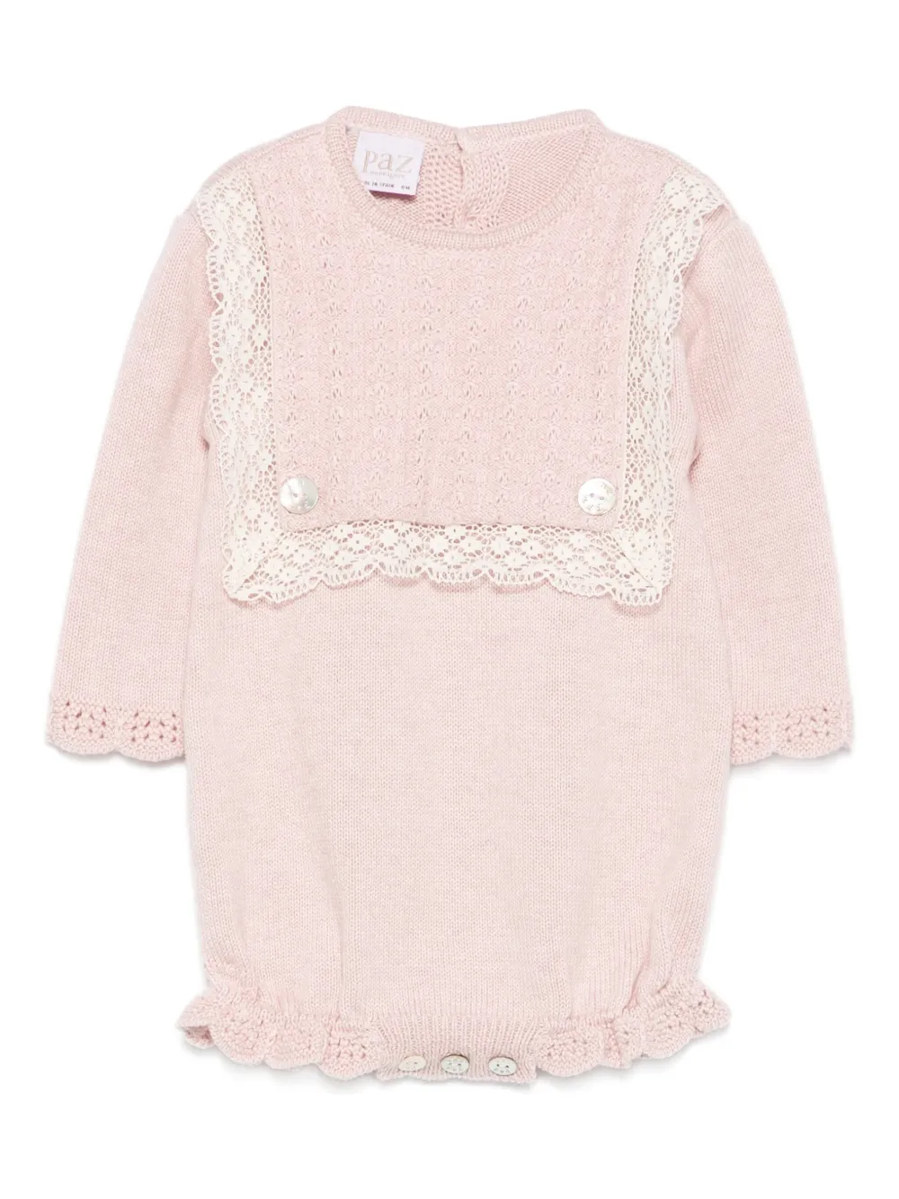 

Боди с кружевной отделкой Paz Rodriguez, розовый