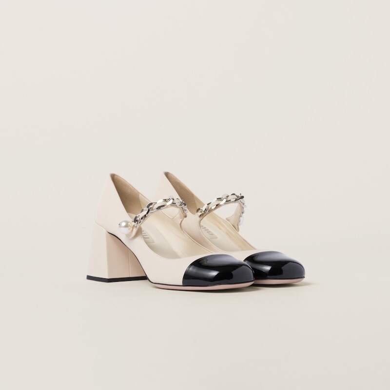 

Кожаные туфли Miu Miu, белый