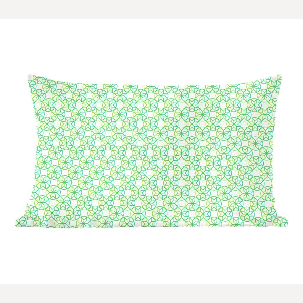 

MuchoWow Декоративная подушка Диванная подушка Декоративная подушка для гостиной 60 x 40 см Зеленый - Звезды - Круг - Чехлы для подушек - Декоративные чехлы для подушек - Декоративные чехлы для подушек