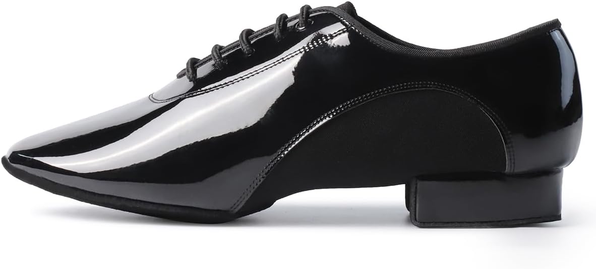 

Мужские латинские танцевальные туфли из лаковой кожи, профессиональные для практики бальных танцев, оксфорды для мужчин 3459 Bd Dance, черный