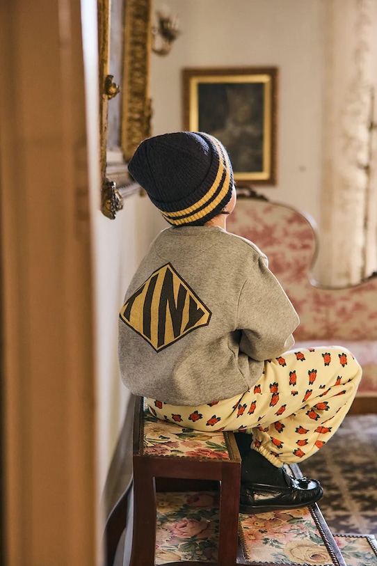 

Детская хлопковая толстовка DIAMOND TINY GRAPHIC SWEATSHIRT Tinycottons, серый