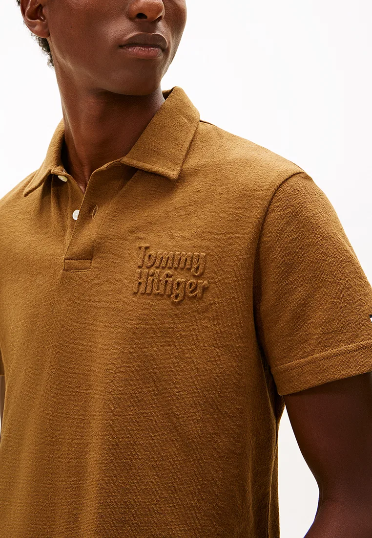 Поло с вышивкой, Reverse Terry, TH Mainline Tommy Hilfiger, хаки — фото 3