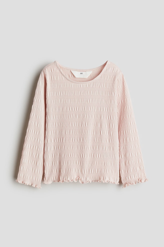 

Рубашка из джерси со сборками H&M, розовый