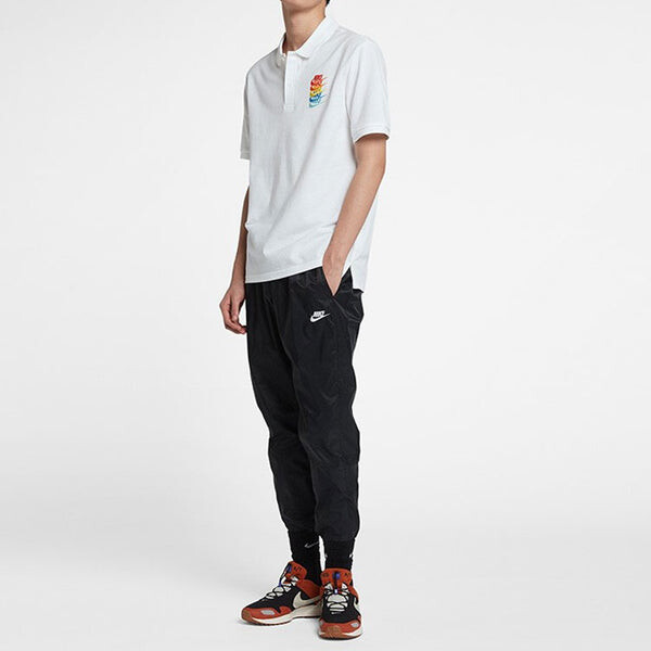 Футболка sportswear rainbow gradient polo shirt white Nike, белый — фото 3