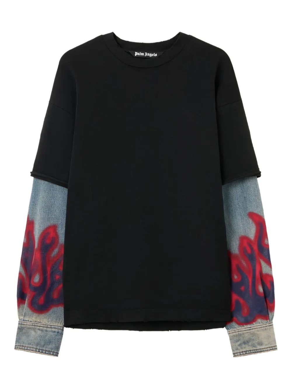 

Свитер Flame Hybrid Palm Angels, черный