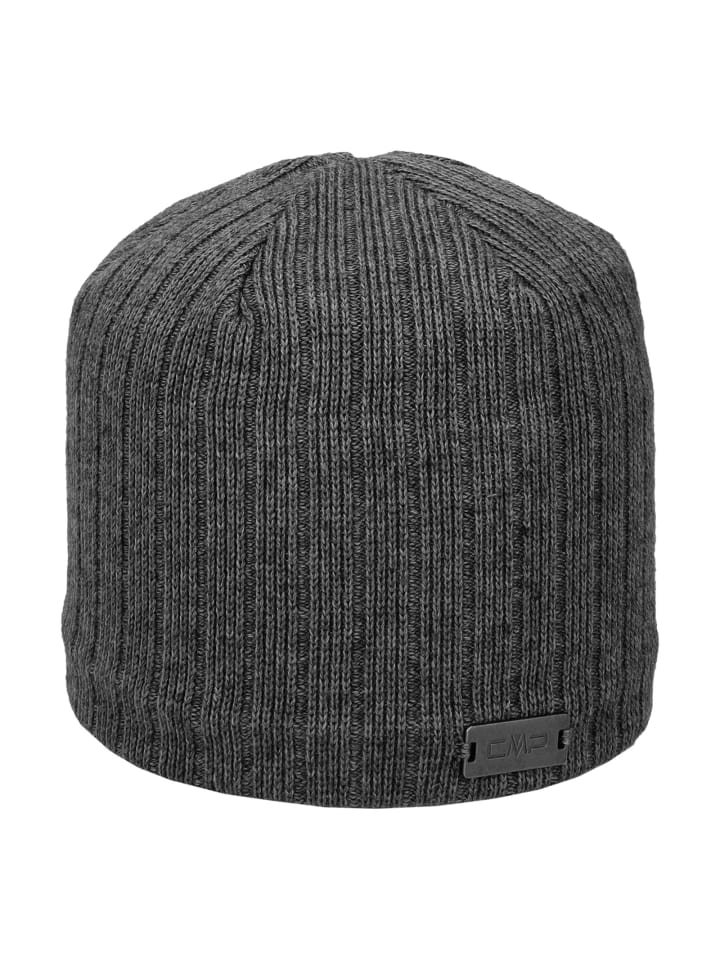 

Cmp Вязаная шапка в рубчик серого цвета