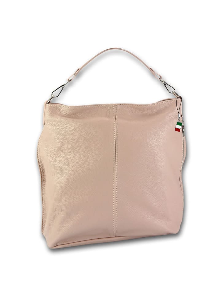 

Кожаная сумка через плечо, сумка-шоппер Florence, розовая, около 40 см Florence