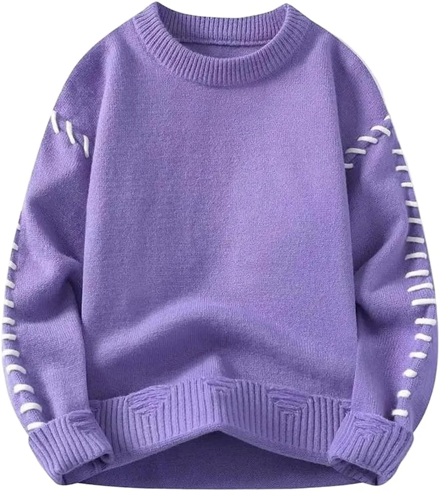 

Мужской пуловер вязаный свободного кроя