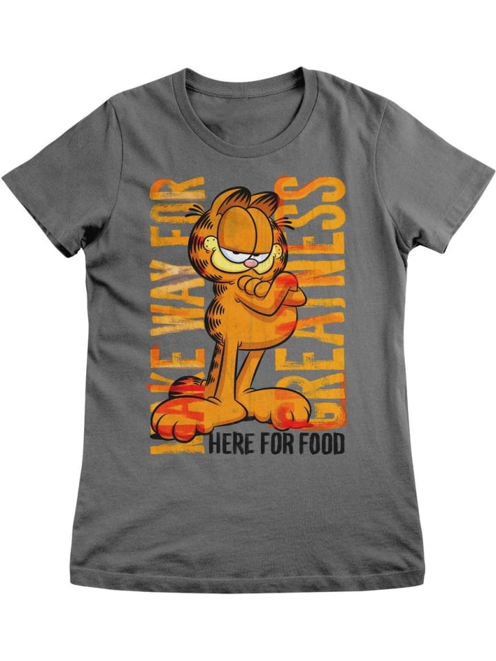

Футболка с надписью Make Way For Greatness Girly Tee серого цвета Garfield, Серый, Футболка с надписью Make Way For Greatness Girly Tee серого цвета Garfield
