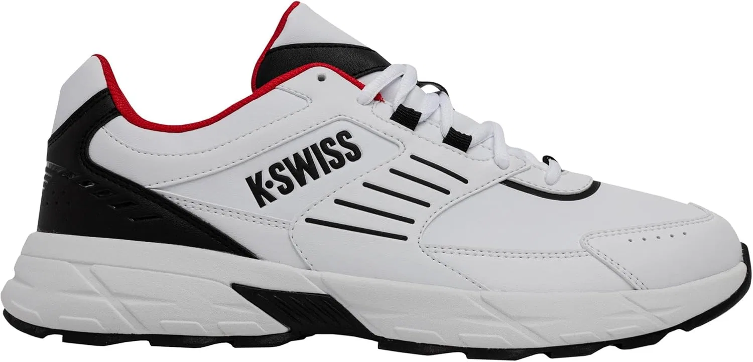 Мужские кроссовки K-Swiss Fario LthSneaker, White Black Mars Red