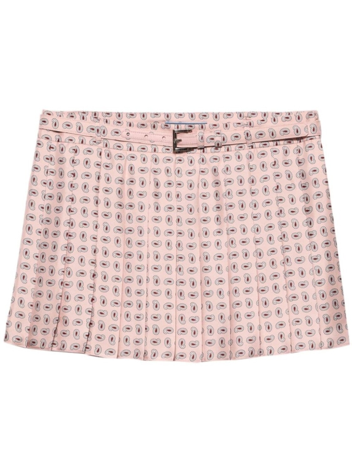 

Prada мини-юбка из шелкового твила с принтом, розовый
